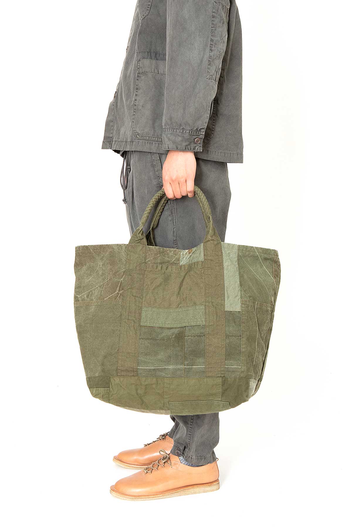 CARRY-ALL TOTE L UPCYCLED US ARMY CLOTH | hobo