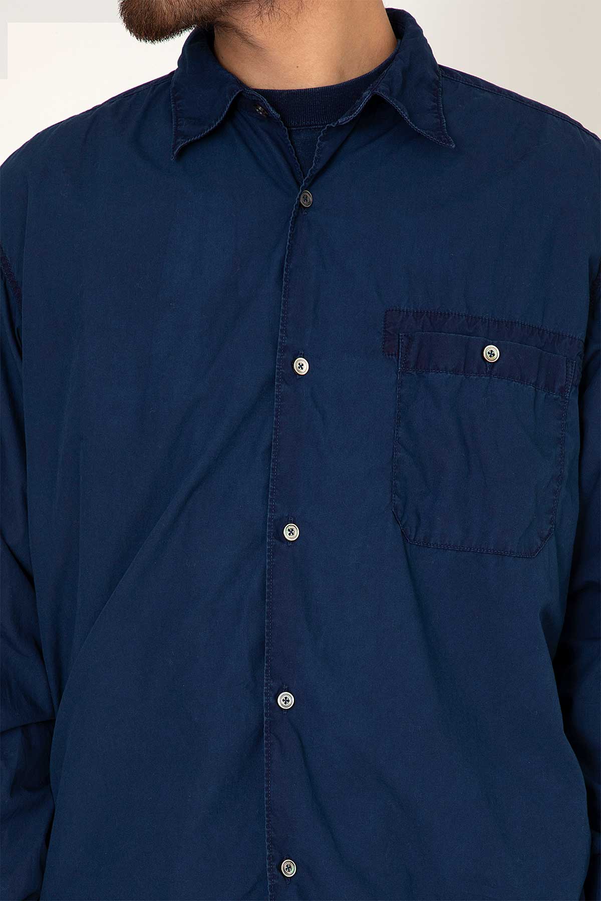 Men's Indigo Cotton Twill Jacket from India - Breezy Day in Indigo
